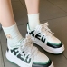 1Trendy Contrast Color Dissolving Sole Sneakers