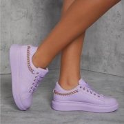 Trendy Fashion Chain Thick-Soled Shoes Women