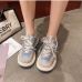 5Versatile Contrast Color Lace Up Chunky Sneakers
