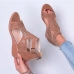 6Fashion Hollow Out Peep-toe Wedges