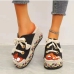 6Outdoor Contrast Color Canvas Wedge Shoes