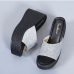 12Shiny Peep-toe Platform Slippers