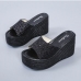 13Shiny Peep-toe Platform Slippers