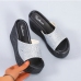 4Shiny Peep-toe Platform Slippers