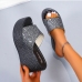 7Shiny Peep-toe Platform Slippers