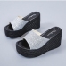 11Shiny Peep-toe Platform Slippers