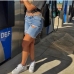 3 2022 Trend High Waist Ripped Denim Shorts