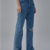 5  Fashion Vintage  Ripped Denim Flare Jeans