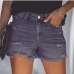 11Casual Summer Ripped  Black Jean Shorts