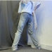 4Casual Washed Ripped Slit Unisex Jeans