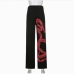 7Color Block Snake Pattern Straight Jeans