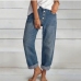 3Fashion Button Fly Solid Straight Jeans