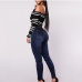 3Fashion Double Breasted High Waist Denim Jeans