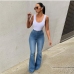 3Fashion Solid Women Bootcut High Waisted Jeans