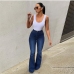 5Fashion Solid Women Bootcut High Waisted Jeans