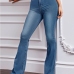 1Fashion Solid Women Bootcut High Waisted Jeans