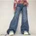 3Fashion Street Style Denim Flared Pants