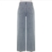 8Ladies High Waisted Ripped  Wide Leg Jean Pants