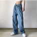 1Loose Pockets Solid Ladies Jeans Pant