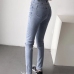 16New Solid Pocket High Waist Pencil Jeans