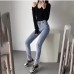 17New Solid Pocket High Waist Pencil Jeans