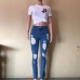 5Newest Fashion Ripped Denim Jeans