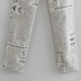 7Personality Newspaper Print Straight Denim Long Pants 