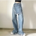 4Personalized Design Straight High Rise Jeans For Women