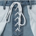 8Reverse Tie Wrap High Waist Denim Short Jeans