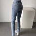 7Stylish Pockets Solid High Waisted Skinny Jeans