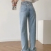 5Versatile Solid Pockets High Rise Denim Jeans