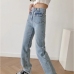 1Versatile Solid Pockets High Rise Denim Jeans