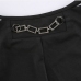 12 Chain Decor Solid Color Flare Pants