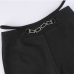 11 Chain Decor Solid Color Flare Pants