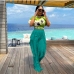 4 Sexy Tassels Pure Color Drawstring Plus Size Pants
