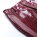 4Alligator Print Leather Bootcut Long Pants For Ladies