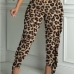 1Casual Camouflage Leopard Tassel Long Pencil Pants