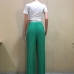 10Casual Pleated Mid Waist Wide Leg Pants