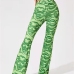 12Casual Yoga Ripple Printed Plus Size Flare Pants