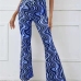 14Casual Yoga Ripple Printed Plus Size Flare Pants