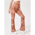 18Casual Yoga Ripple Printed Plus Size Flare Pants