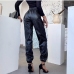 5Chic Pu Black Pocket High Waist Long Pants