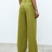 5Chic Solid High Waist Straight Long Pants