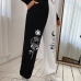 3Colour Blocking Printed Loose Long Pants For Women