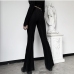 8Easy Match Black High Waist Flare Pants