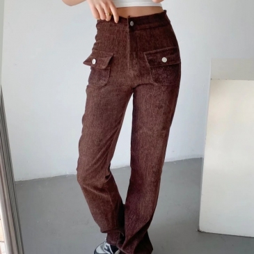 Easy Match High Waist Straight Long Pants