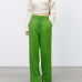 3Elegant Pure Color Loose Straight Leg Pants