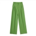 4Elegant Pure Color Loose Straight Leg Pants