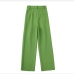 5Elegant Pure Color Loose Straight Leg Pants