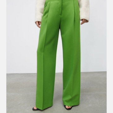 Elegant Pure Color Loose Straight Leg Pants